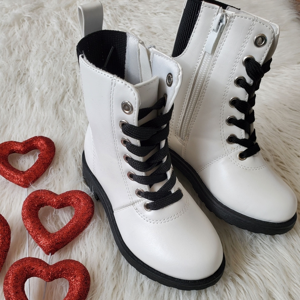 White Combat Boots - Picture 3 of 3